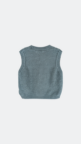 Gilet en Tricot Bleu Canard