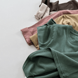 T-shirt basique à manches longues en coton - Vert