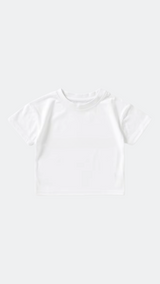 T-shirt basique en coton bio - Blanc