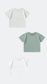T-shirt basique en coton bio - Gris clair