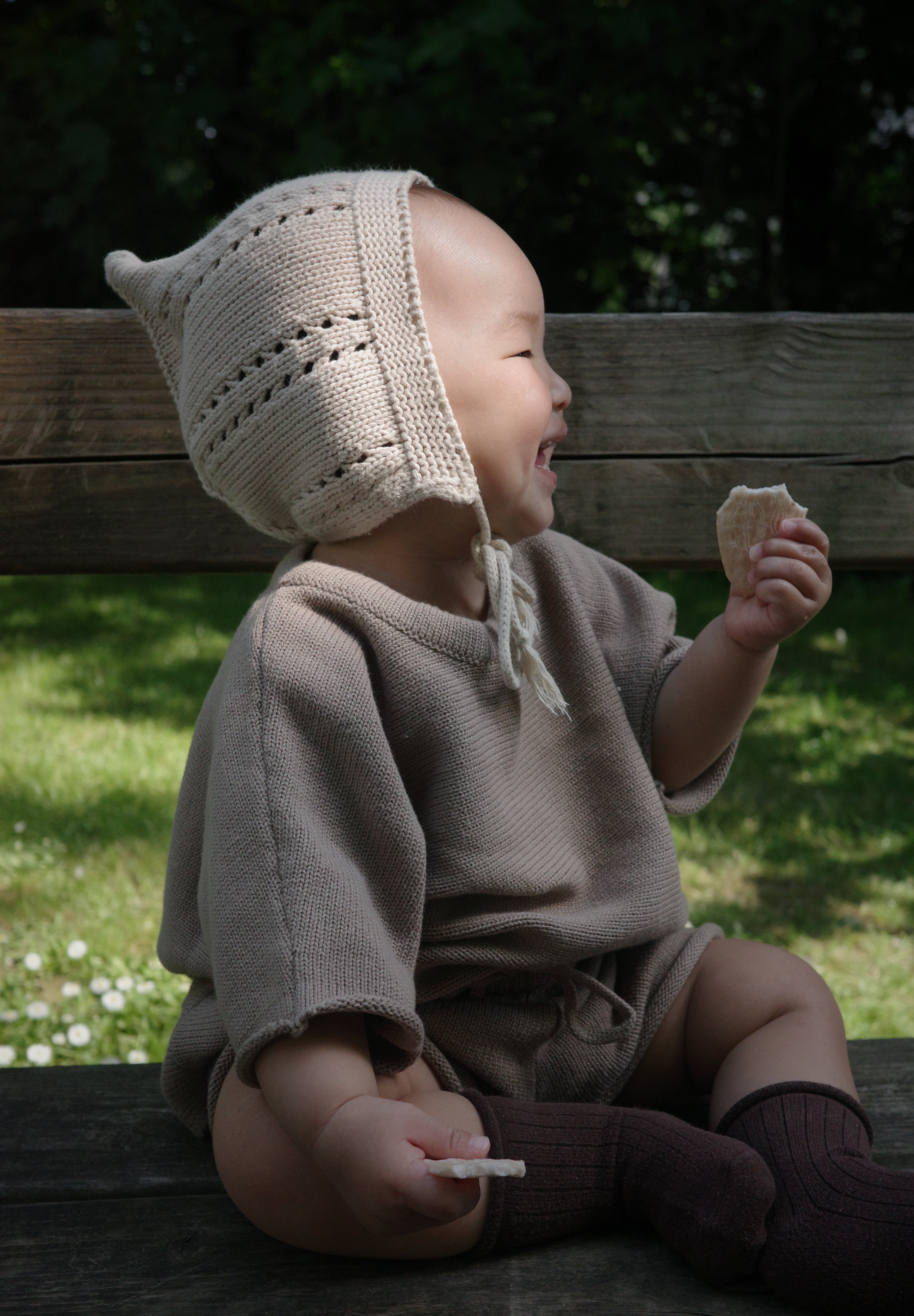Ensemble T-shirt et Short Cycliste Mocha en Coton