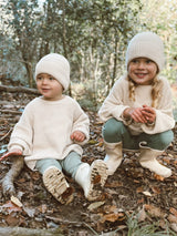 Ensemble pull en coton et bonnet