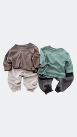 Basic Cotton Long Sleeved T-shirt - Green