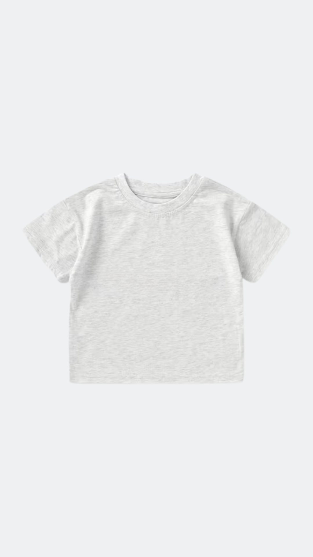 T-shirt basique en coton bio - Gris clair