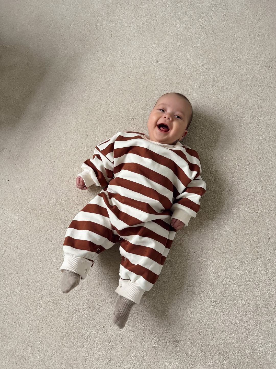 Bodysuit rayé oversize Chestnut