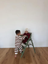 Winter Berry – Oversized Striped Cozy Bodysuit