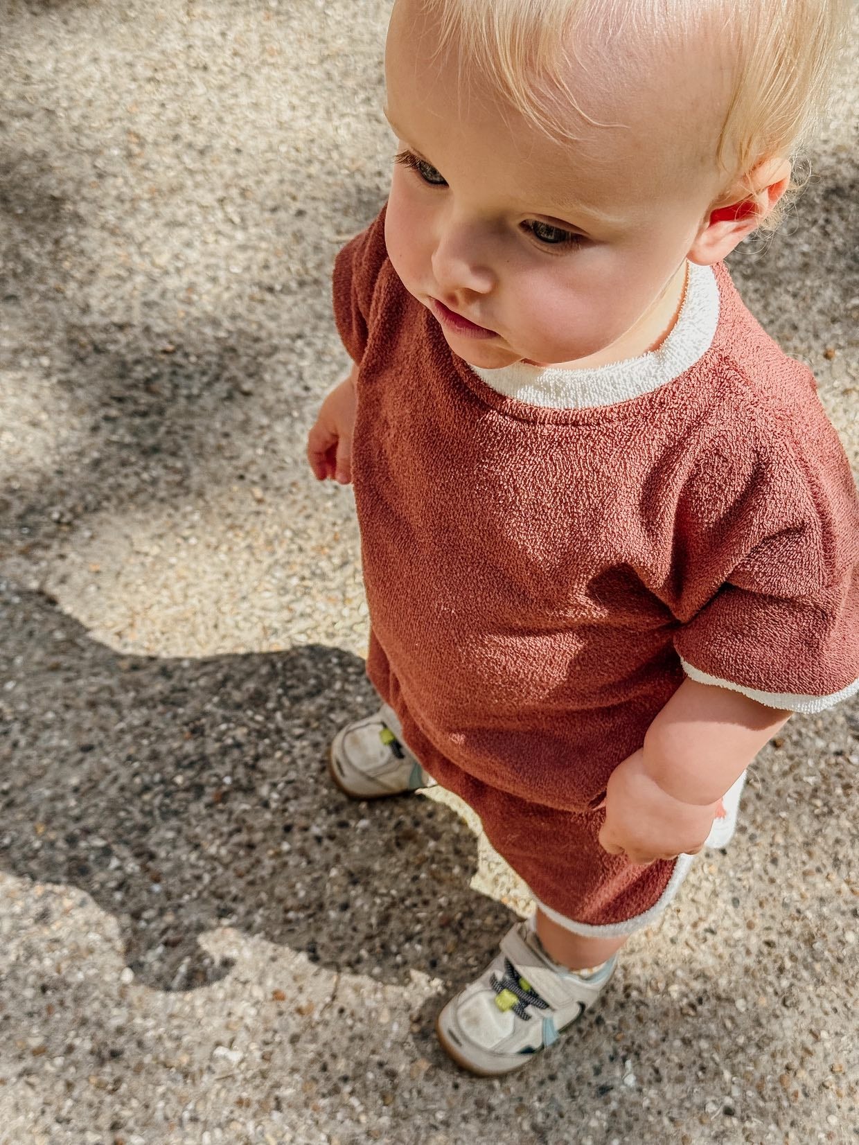 Ensemble T-shirt et Short Cycliste Mocha en Coton 