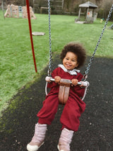 Winter Berry – Oversized Striped Cozy Bodysuit