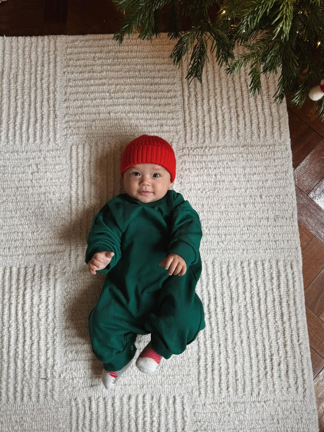 Winter Spruce – Oversized Striped Cozy Bodysuit